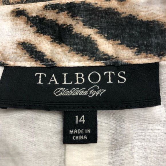Talbots Animal print Tiger skirt 14 - Picture 6 of 7